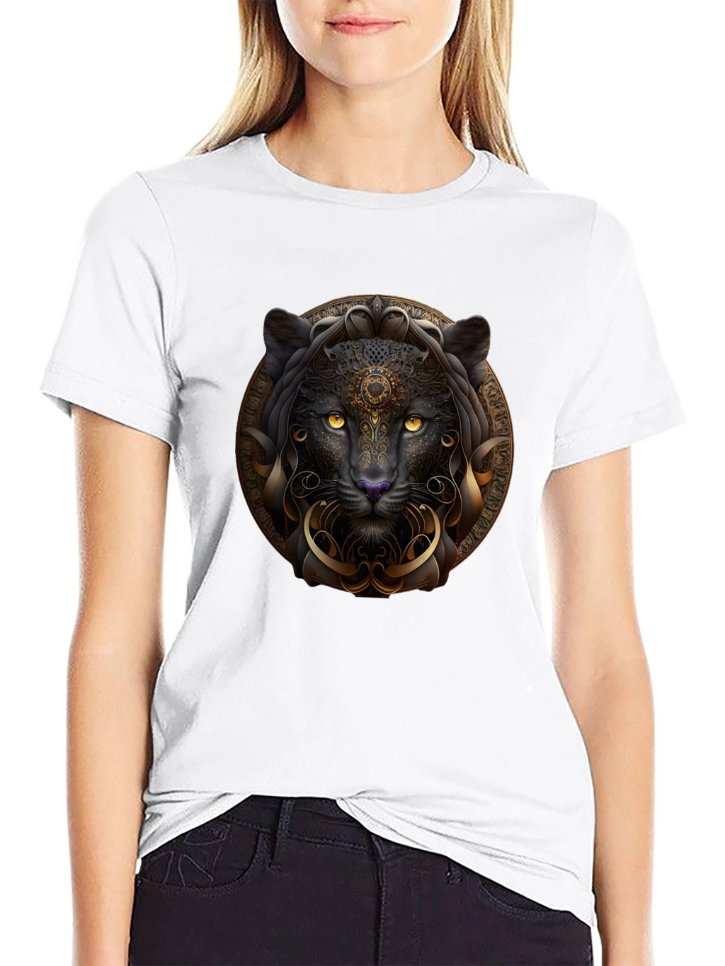 Mystic Panther Graphic Tee - Unique Art Design