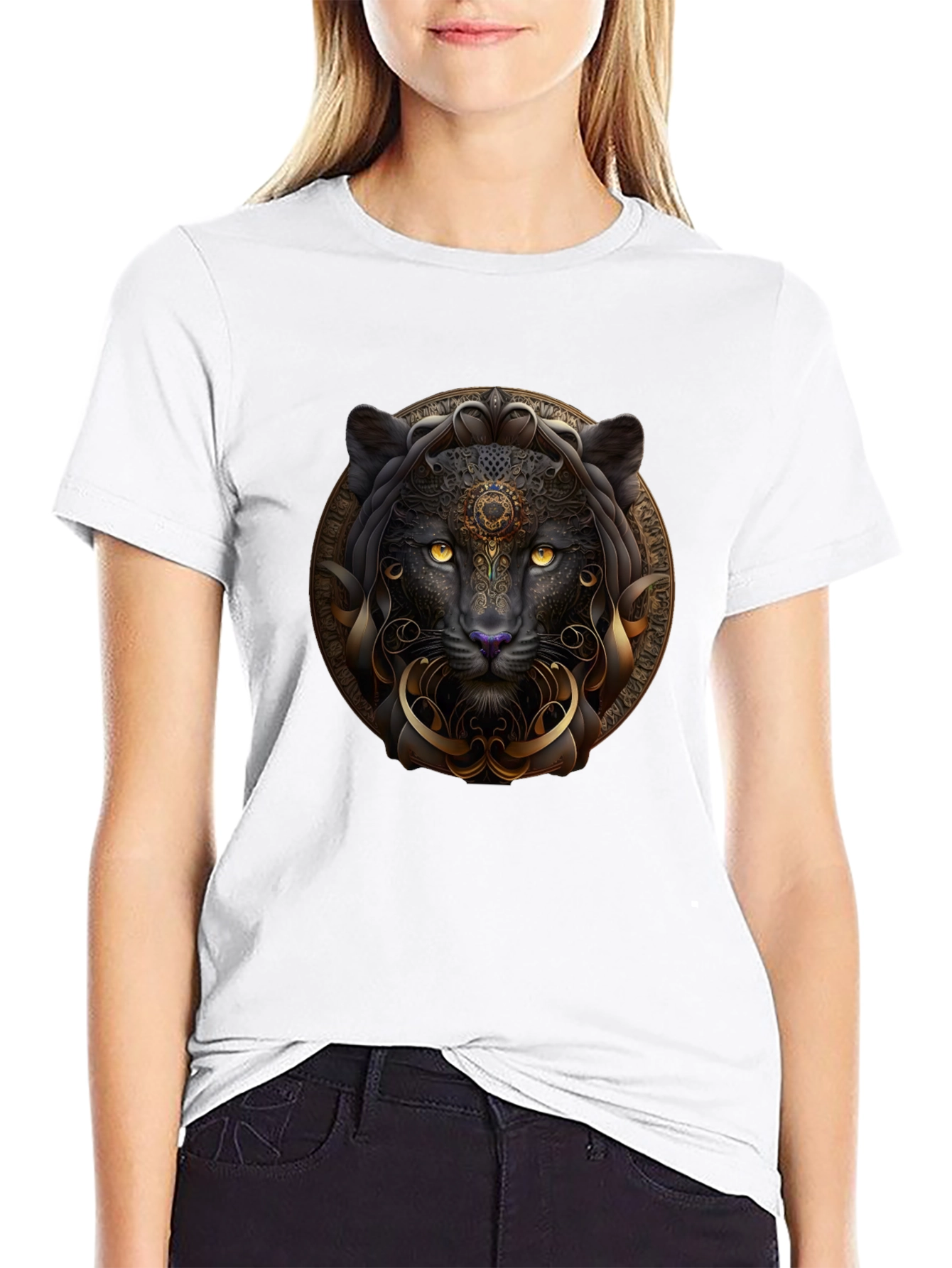 Mystic Panther Graphic Tee - Unique Art Design