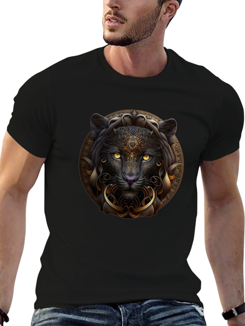 Mystic Panther Graphic Tee - Unique Art Design