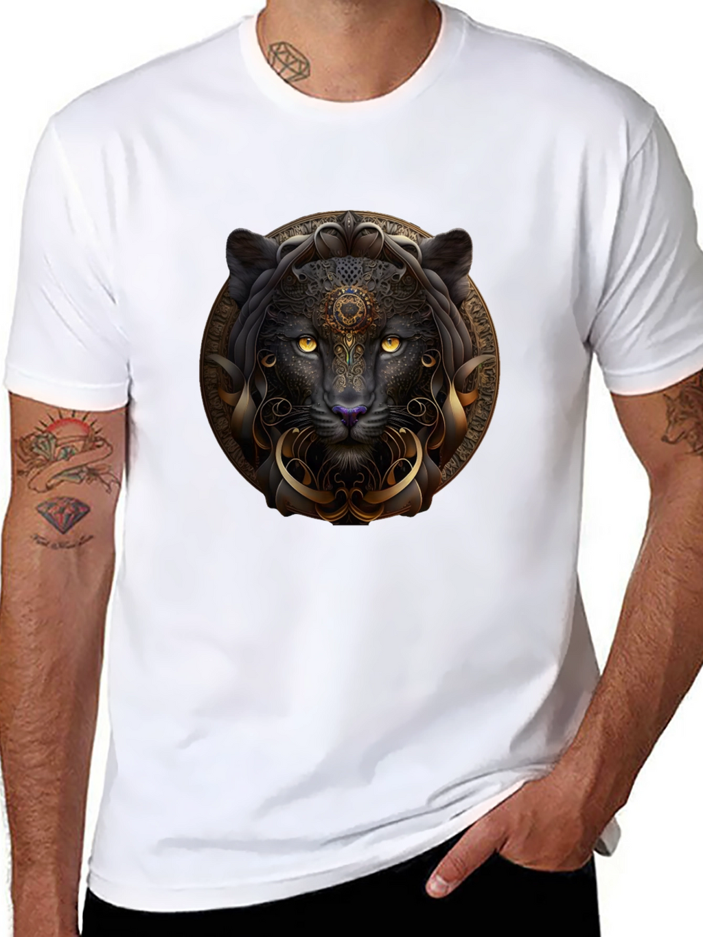 Mystic Panther Graphic Tee - Unique Art Design