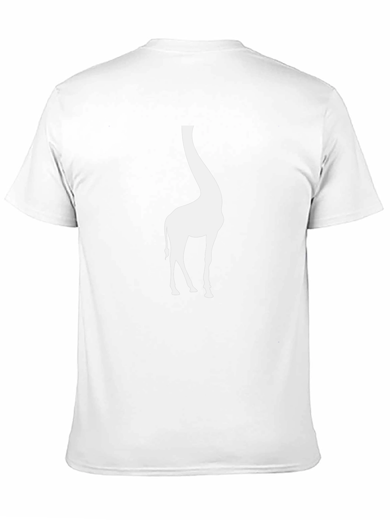 Giraffe Silhouette Black T-Shirt