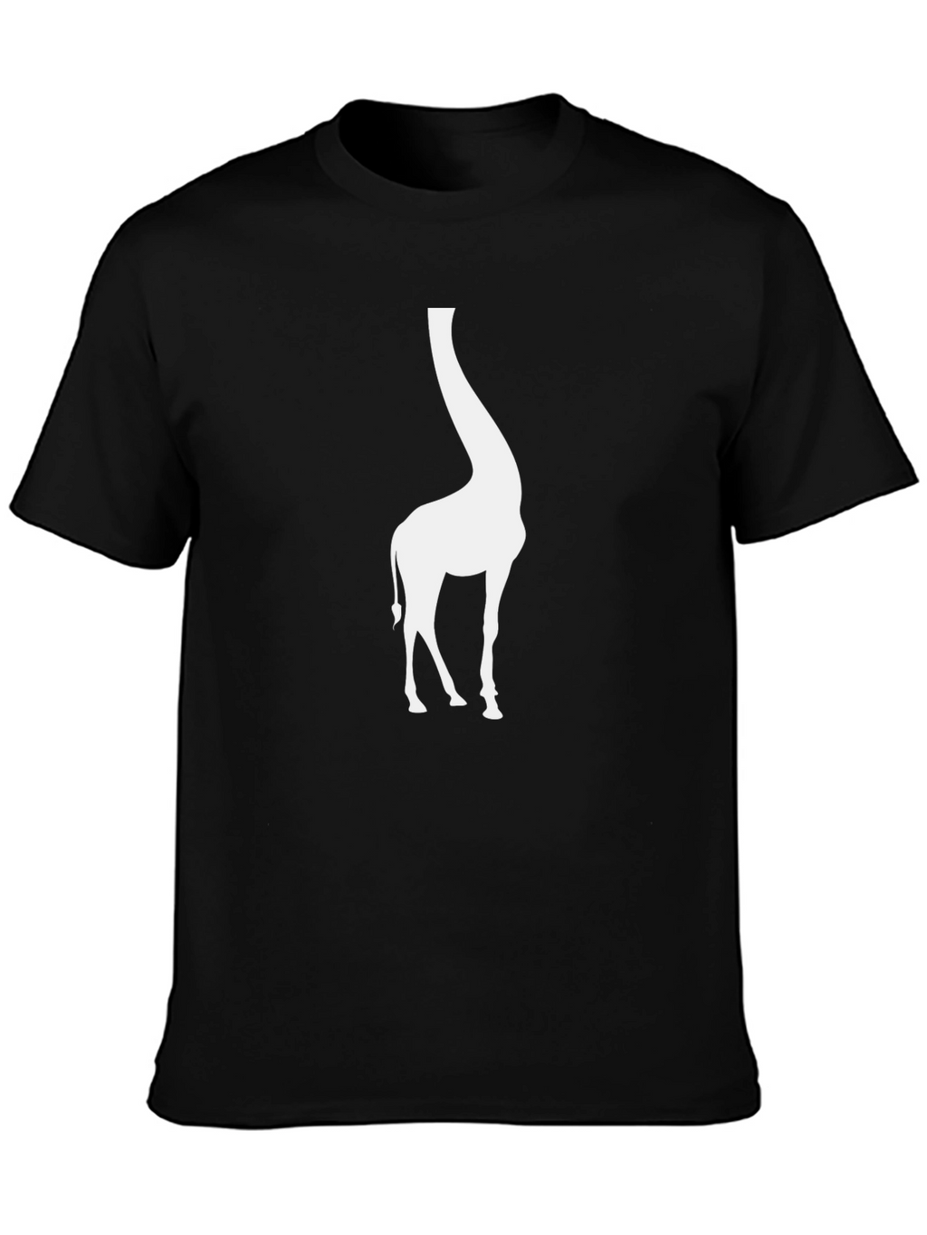 Giraffe Silhouette Black T-Shirt