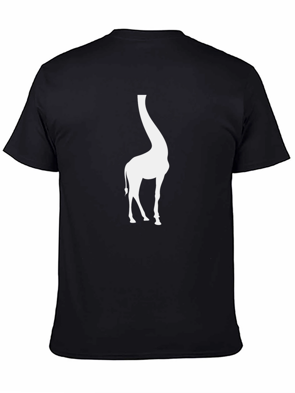 Giraffe Silhouette Black T-Shirt