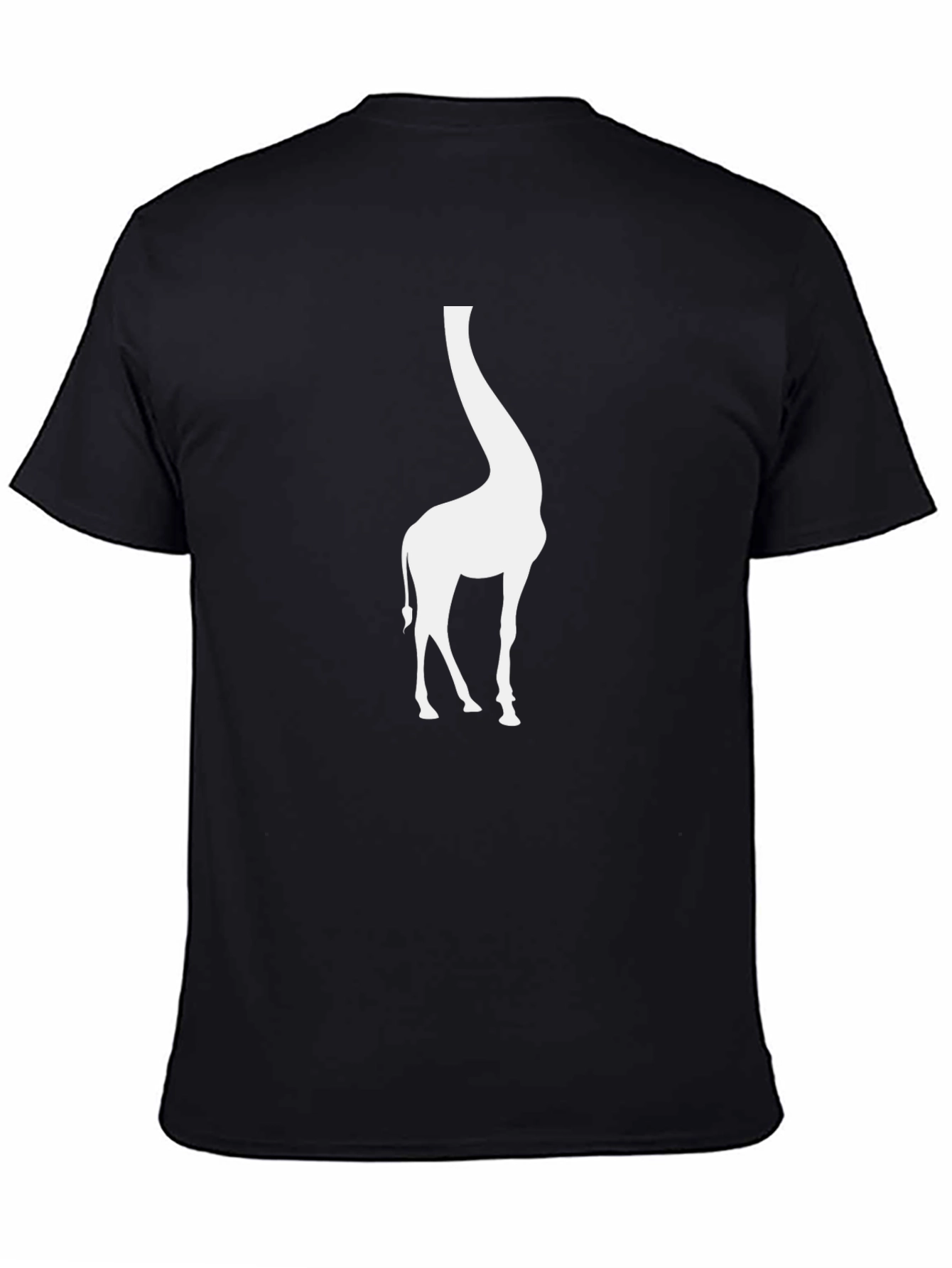 Giraffe Silhouette Black T-Shirt
