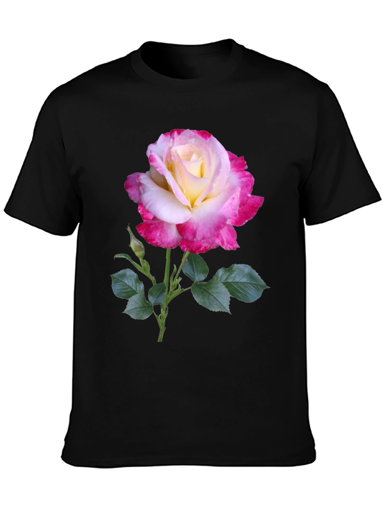 Rose Graphic Tee - Elegant Floral Design