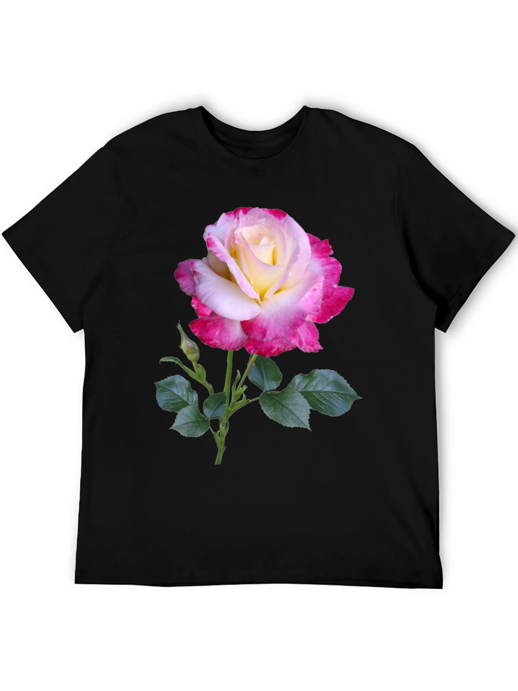 Rose Graphic Tee - Elegant Floral Design