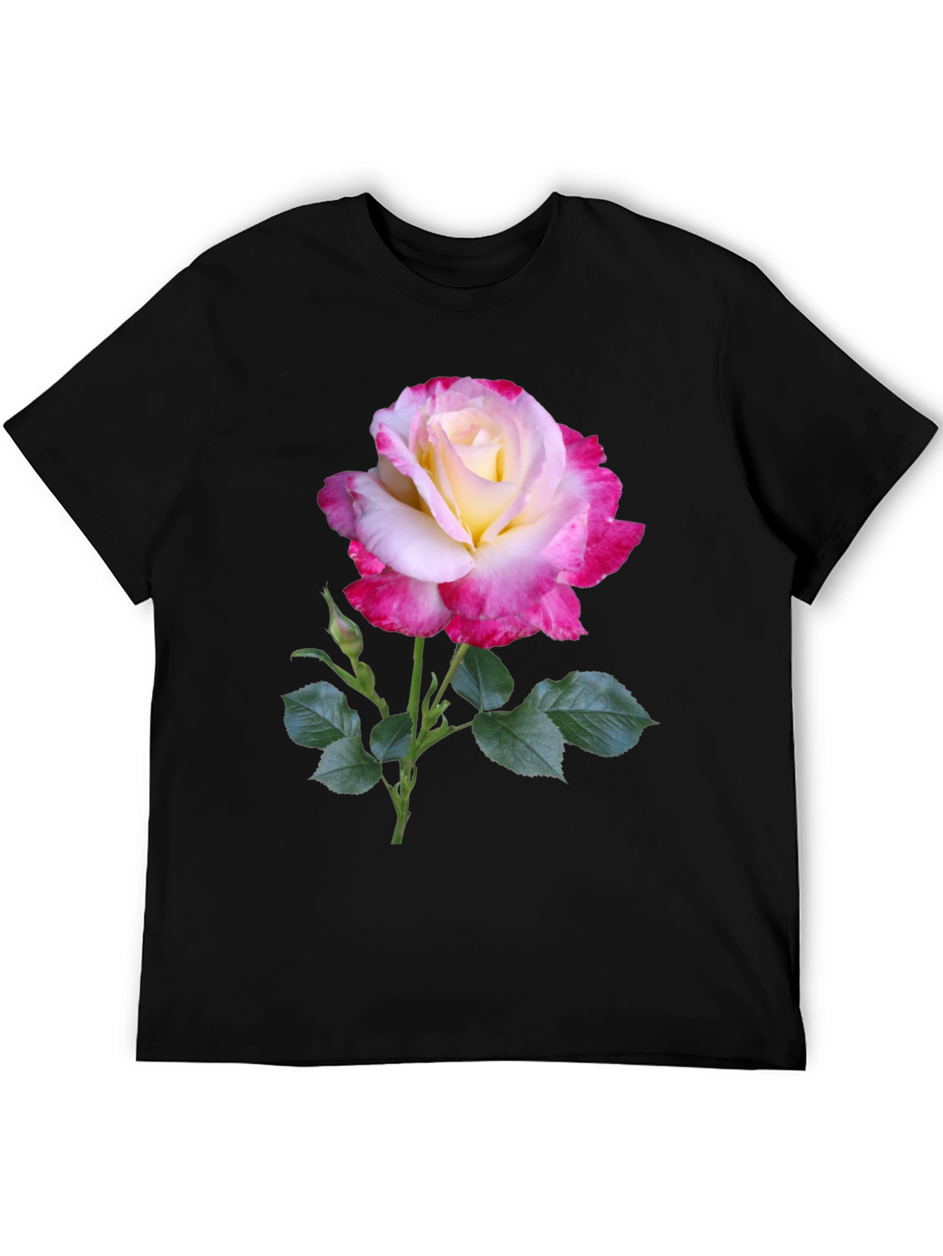 Rose Graphic Tee - Elegant Floral Design