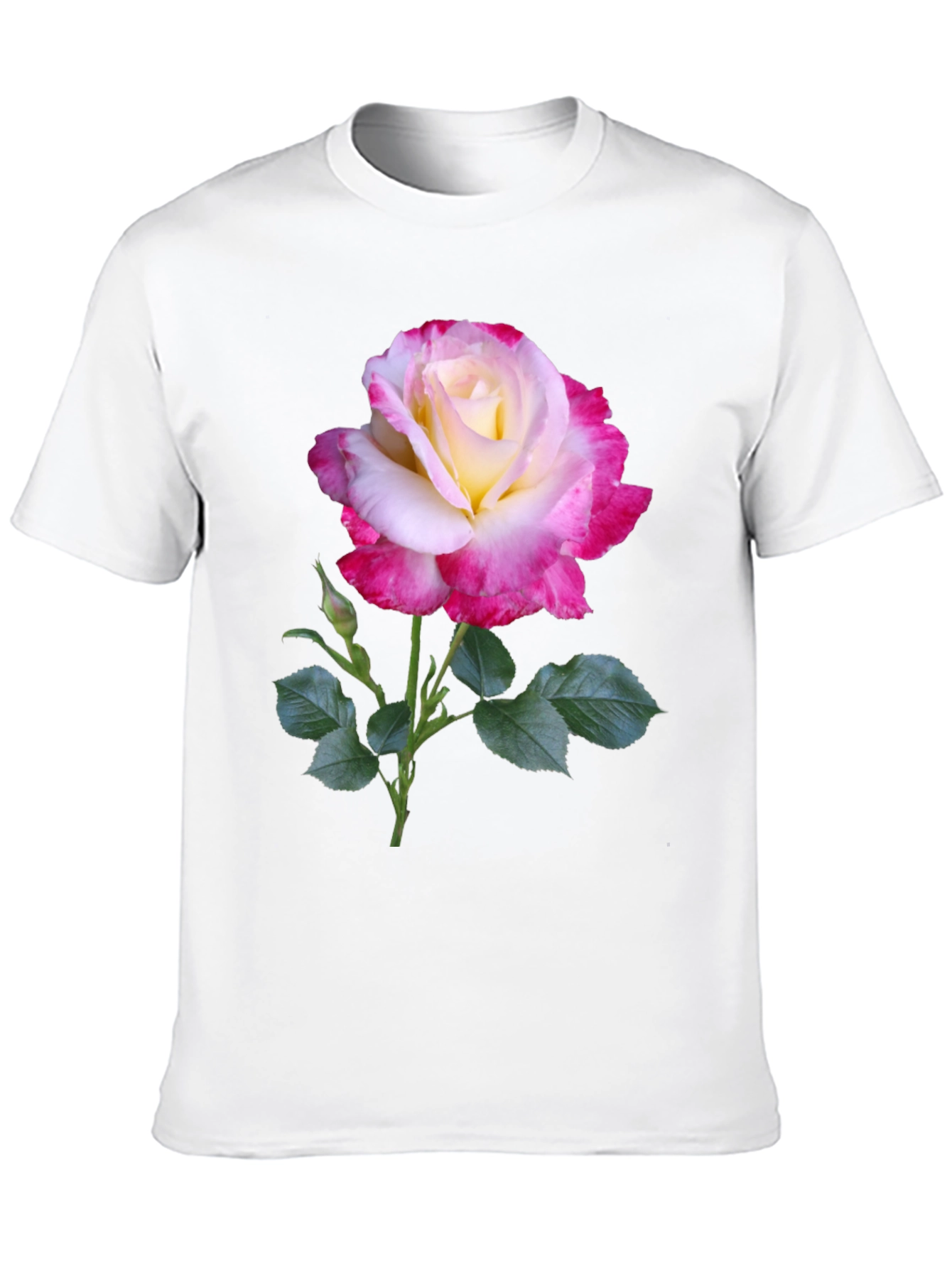 Rose Graphic Tee - Elegant Floral Design
