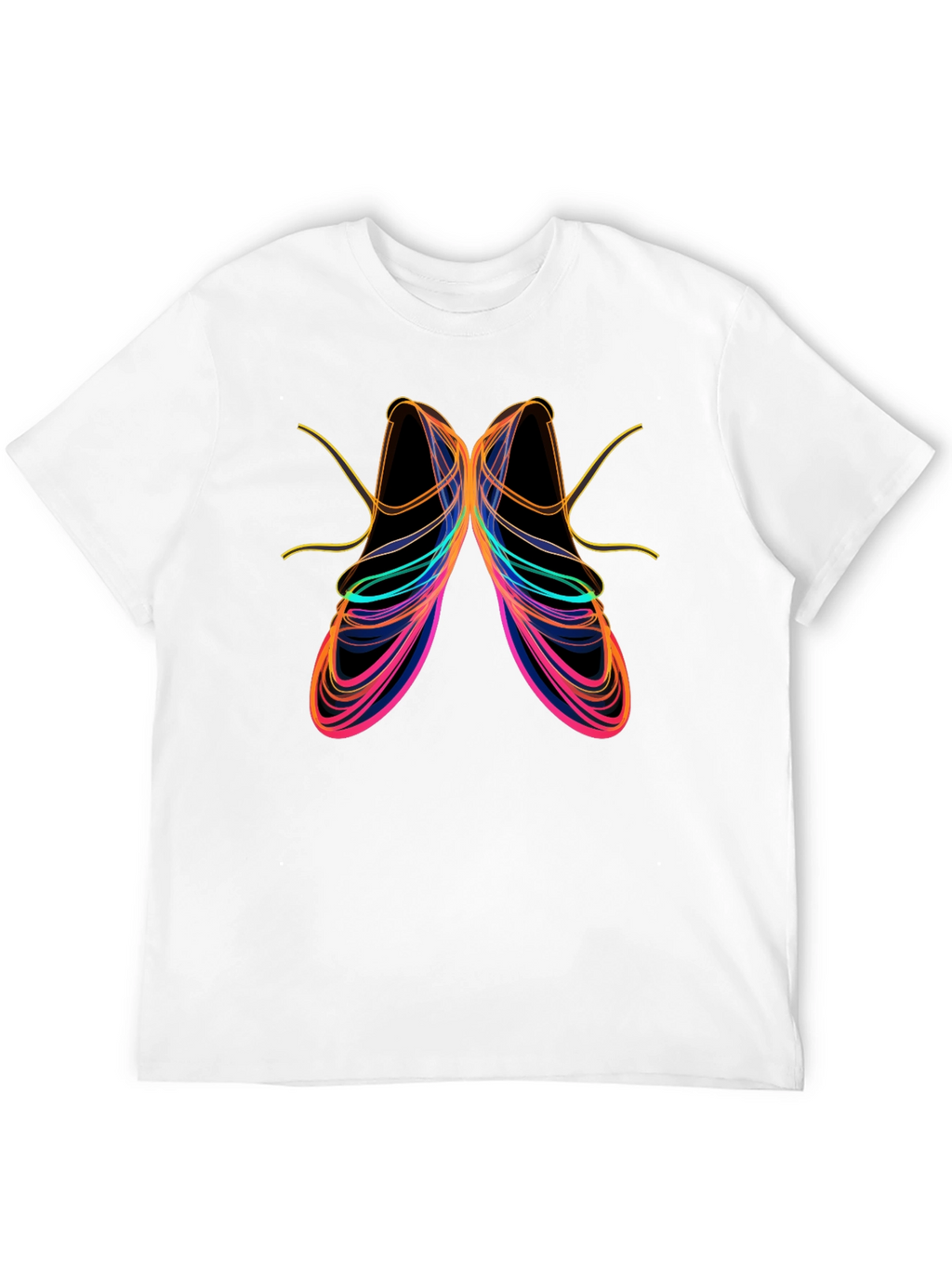 Abstract Ballet Shoe Graphic Tee - Black