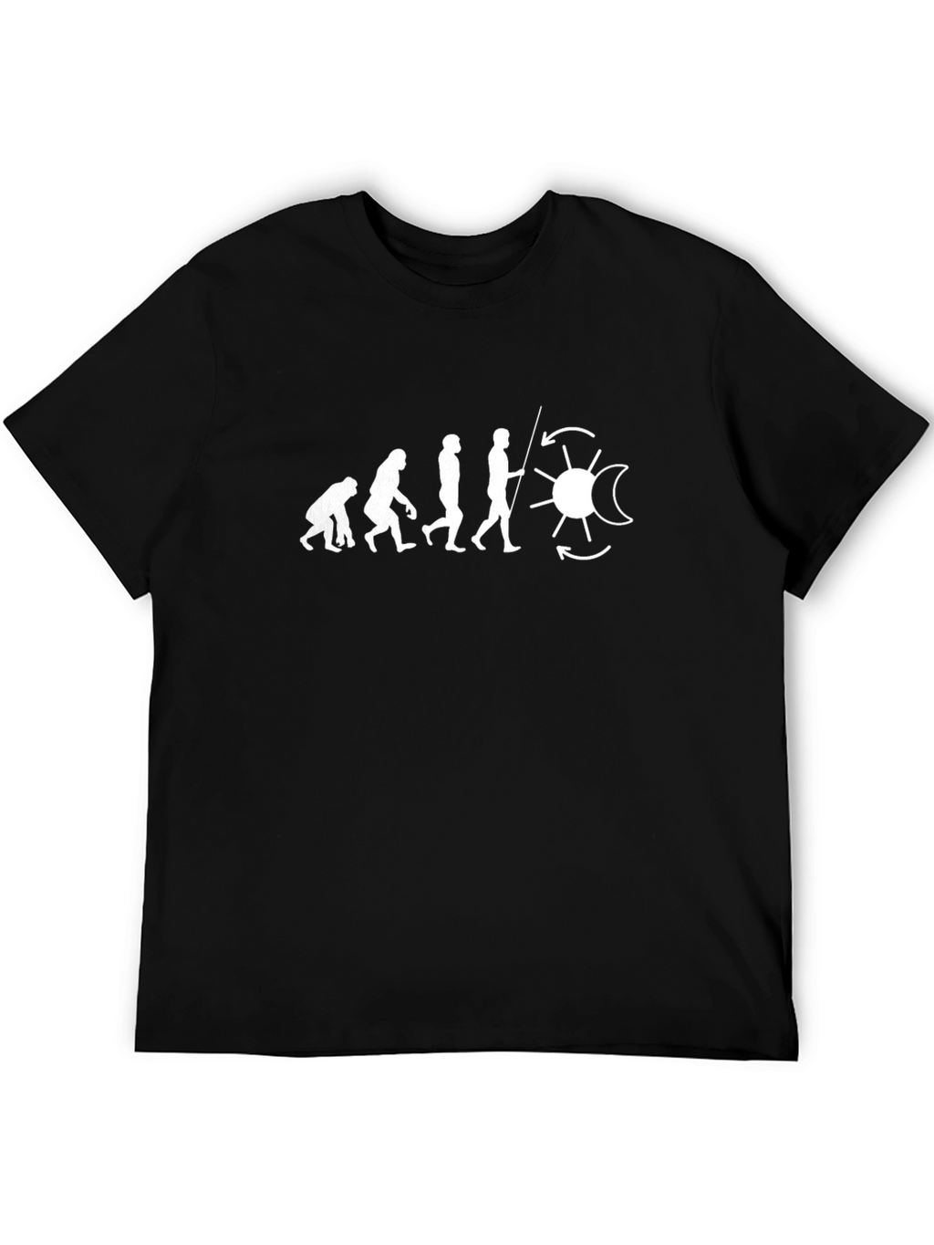 Evolution of Spinning Black T-Shirt