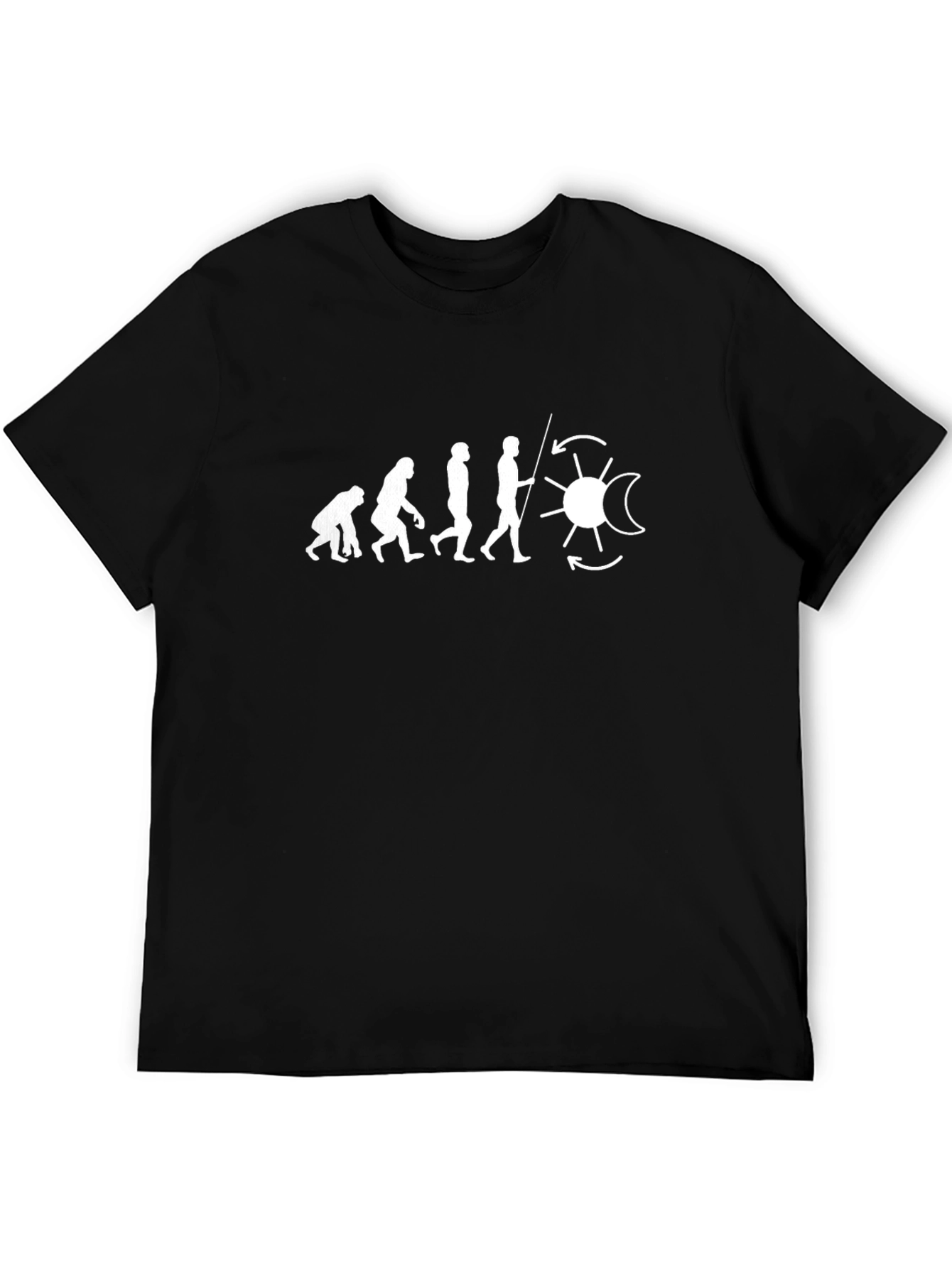 Evolution of Spinning Black T-Shirt