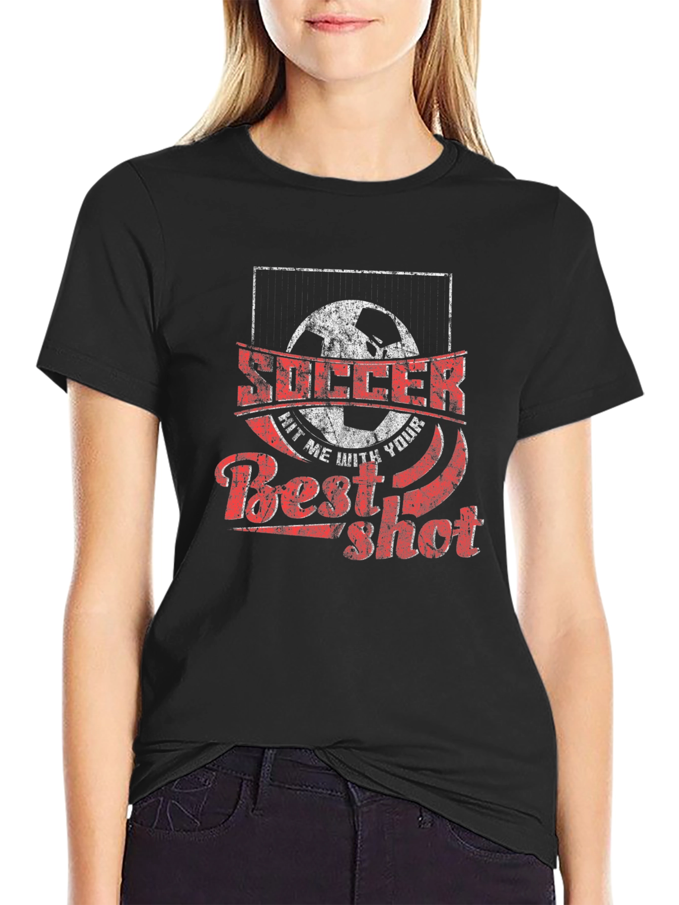 Soccer Best Shot Graphic T-Shirt
