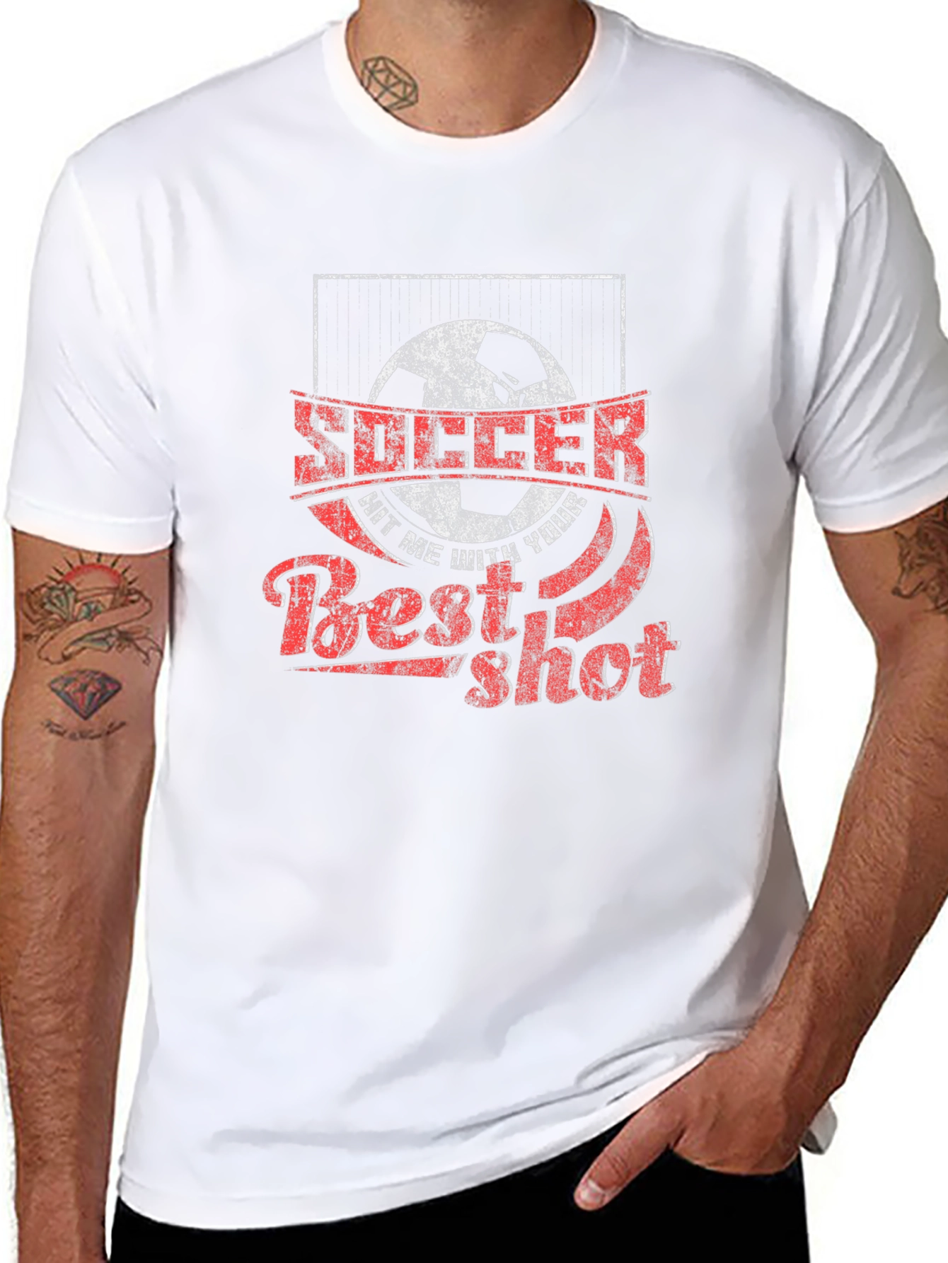 Soccer Best Shot Graphic T-Shirt