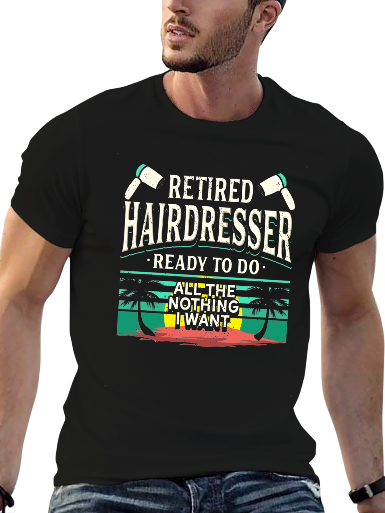 Retired Hairdresser T-Shirt - Beach Vibes