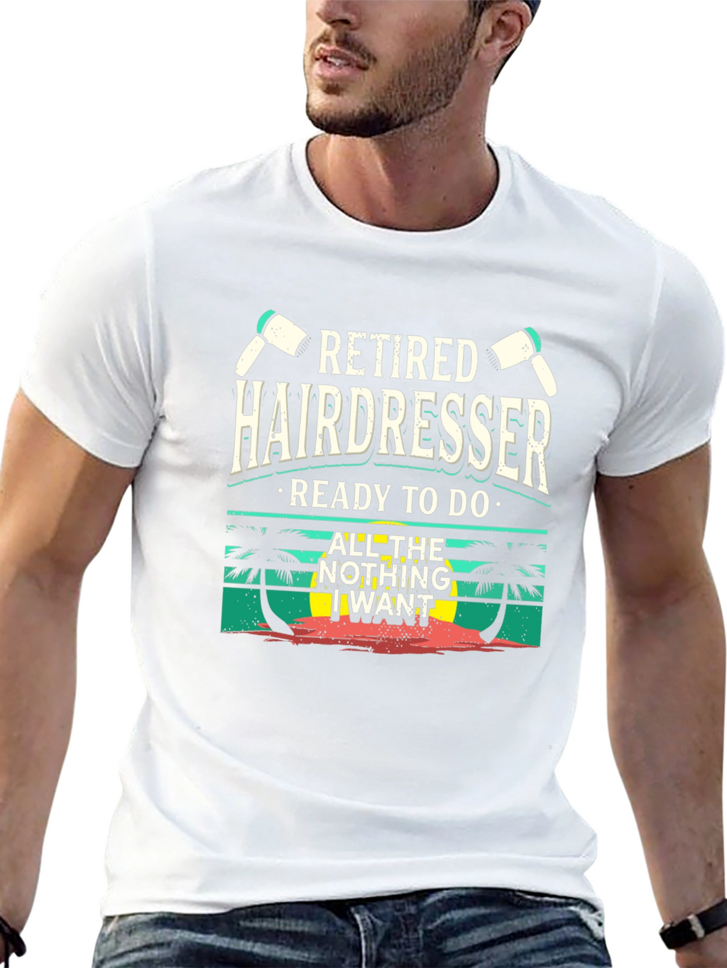 Retired Hairdresser T-Shirt - Beach Vibes