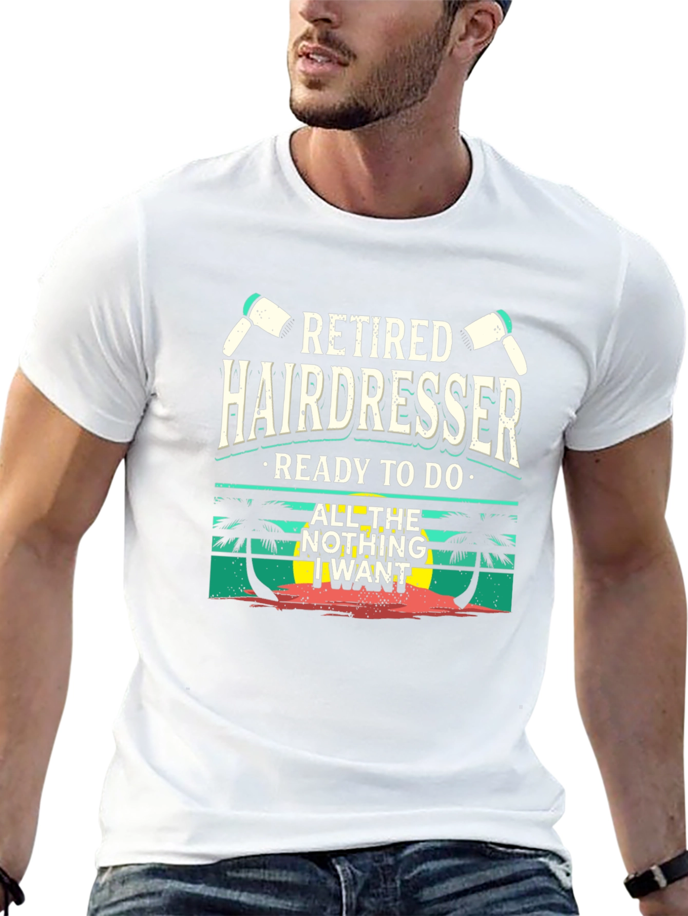 Retired Hairdresser T-Shirt - Beach Vibes
