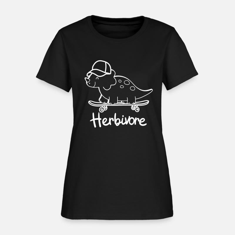 Herbivore Dinosaur with baseball cap on skateboard