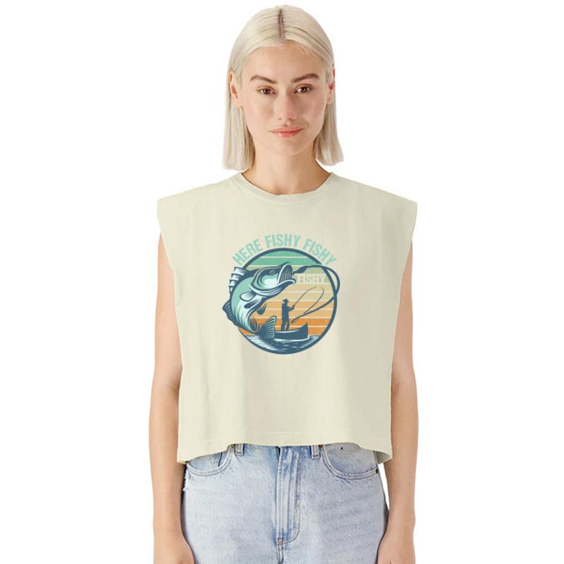 Here Fishy Fisherman Fishing Funny Women Men Kids