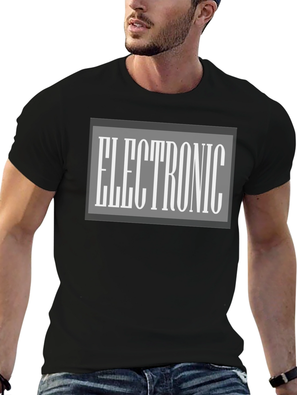 Electronic Graphic Black T-Shirt