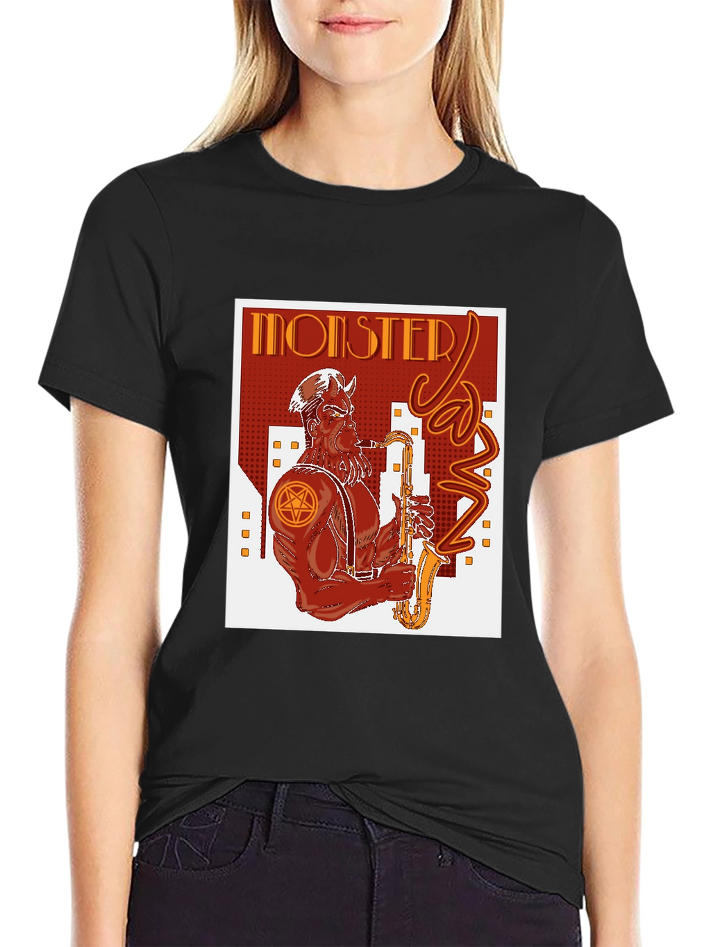 Monster Jazz Graphic Tee - Black