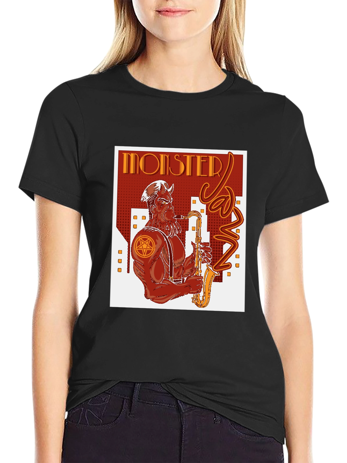 Monster Jazz Graphic Tee - Black
