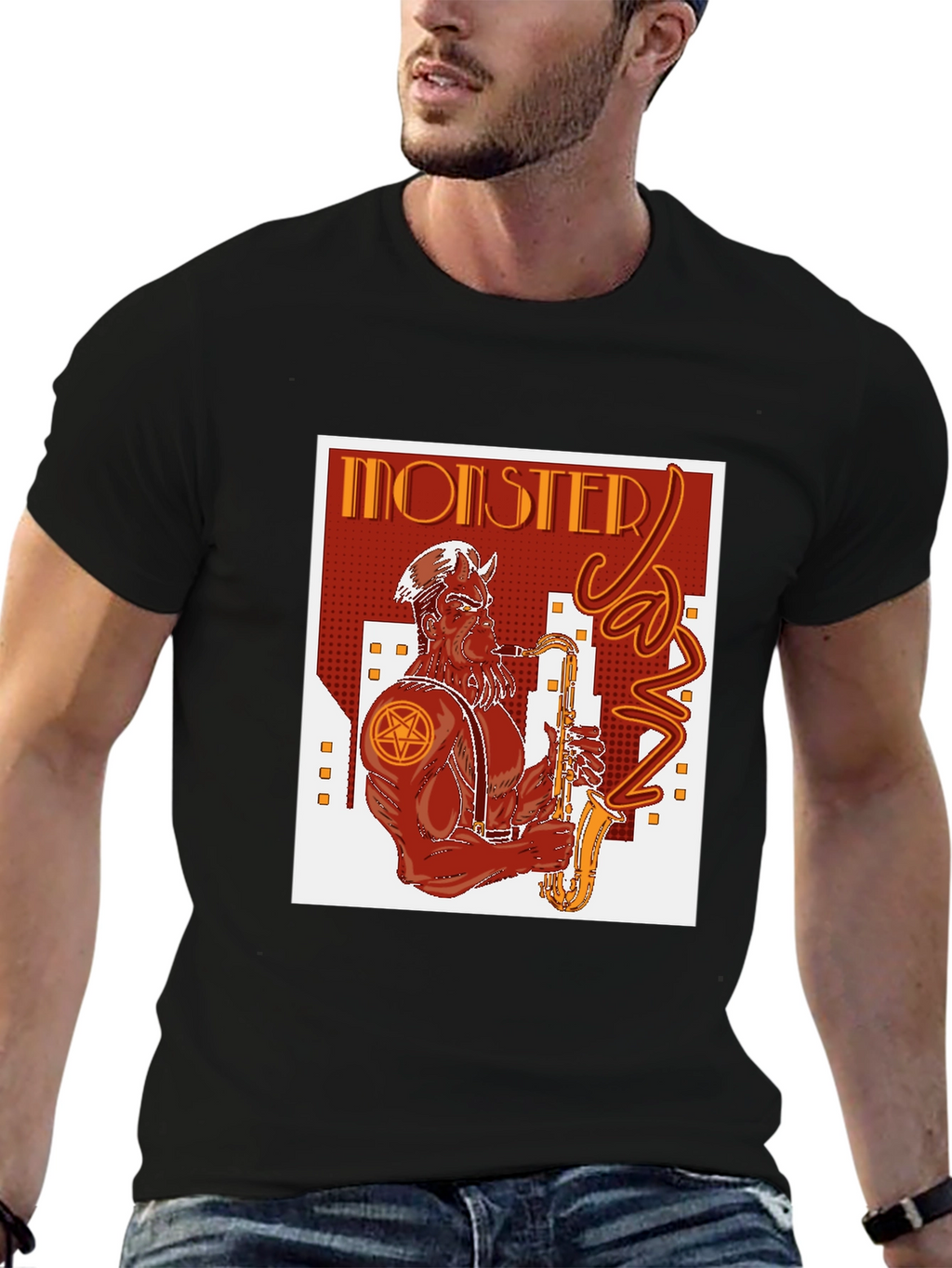 Monster Jazz Graphic Tee - Black