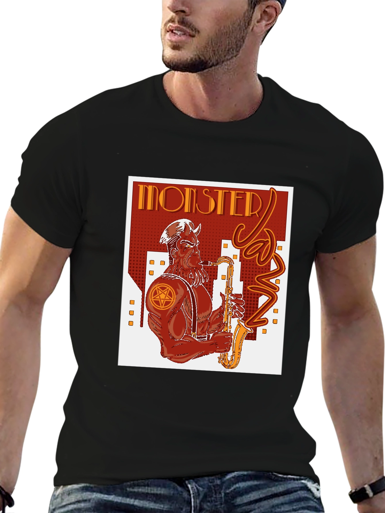 Monster Jazz Graphic Tee - Black