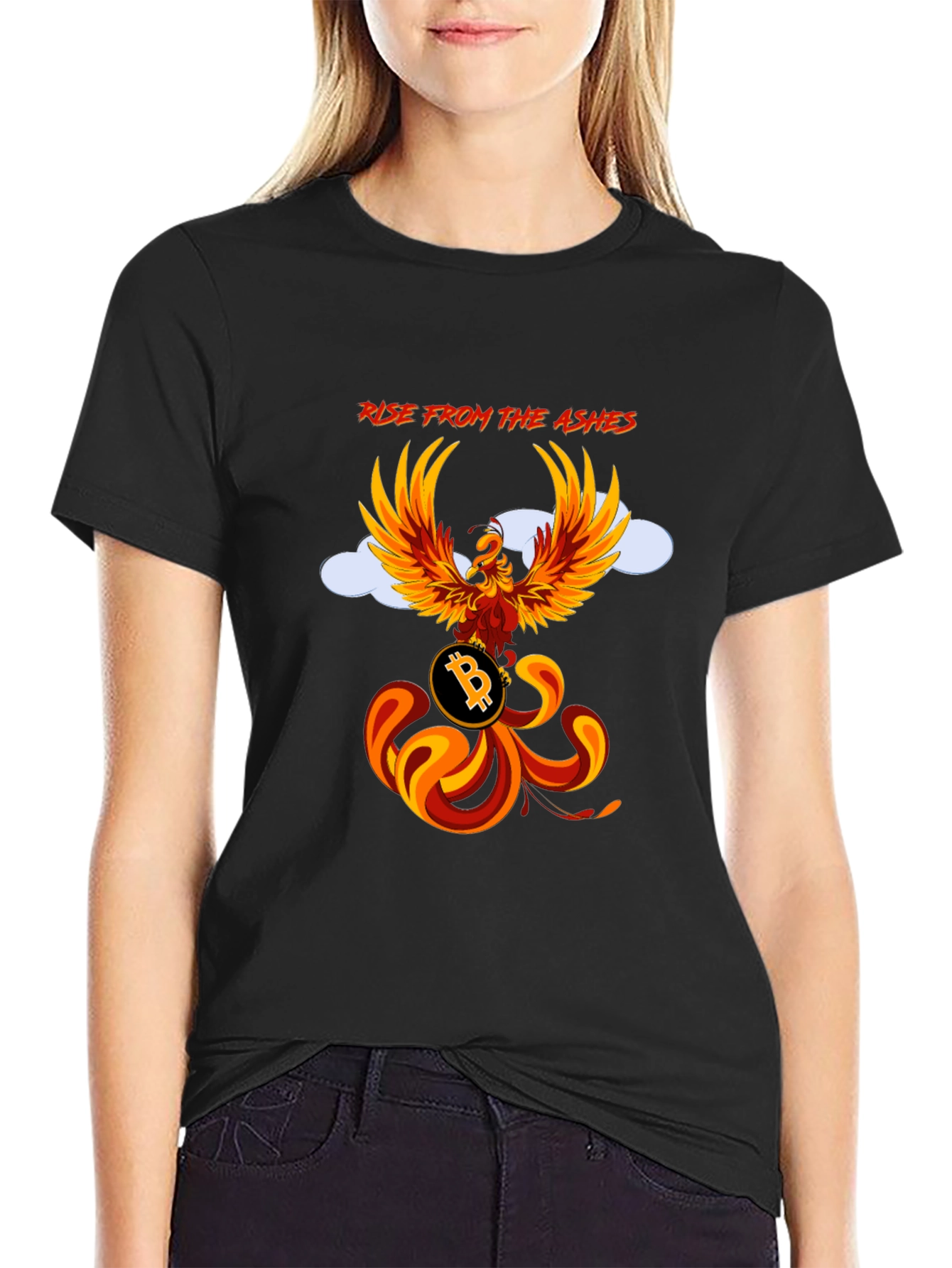 Phoenix Bitcoin Graphic T-Shirt - Rise from the Ashes