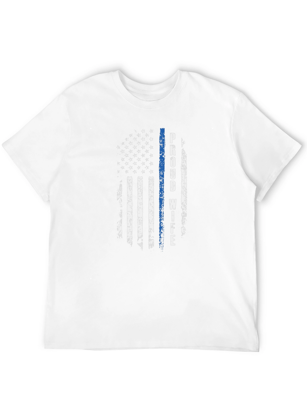 Proud Wife Distressed American Flag T-Shirt
