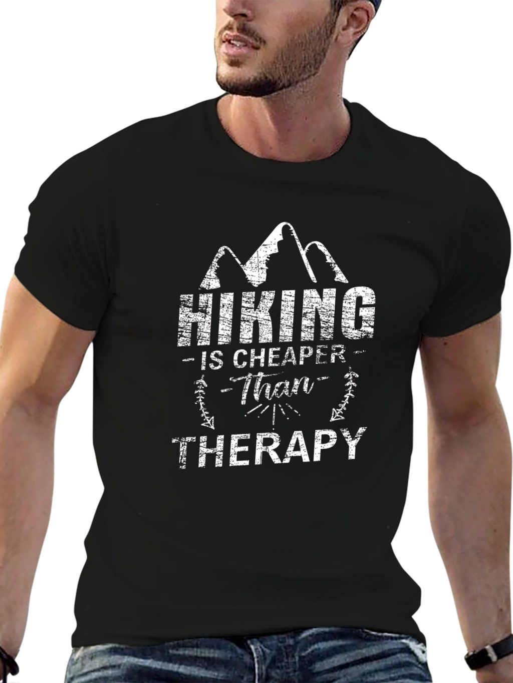 Hiking Cheaper Than Therapy Graphic Tee