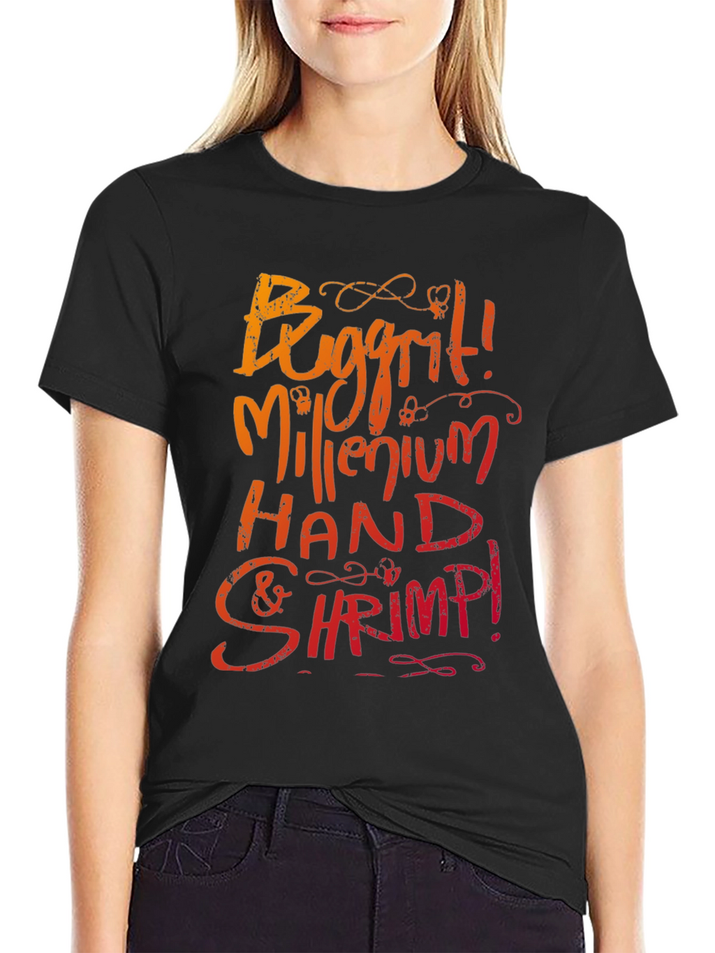 Buggrit Millenium Hand & Shrimp! Graphic Tee