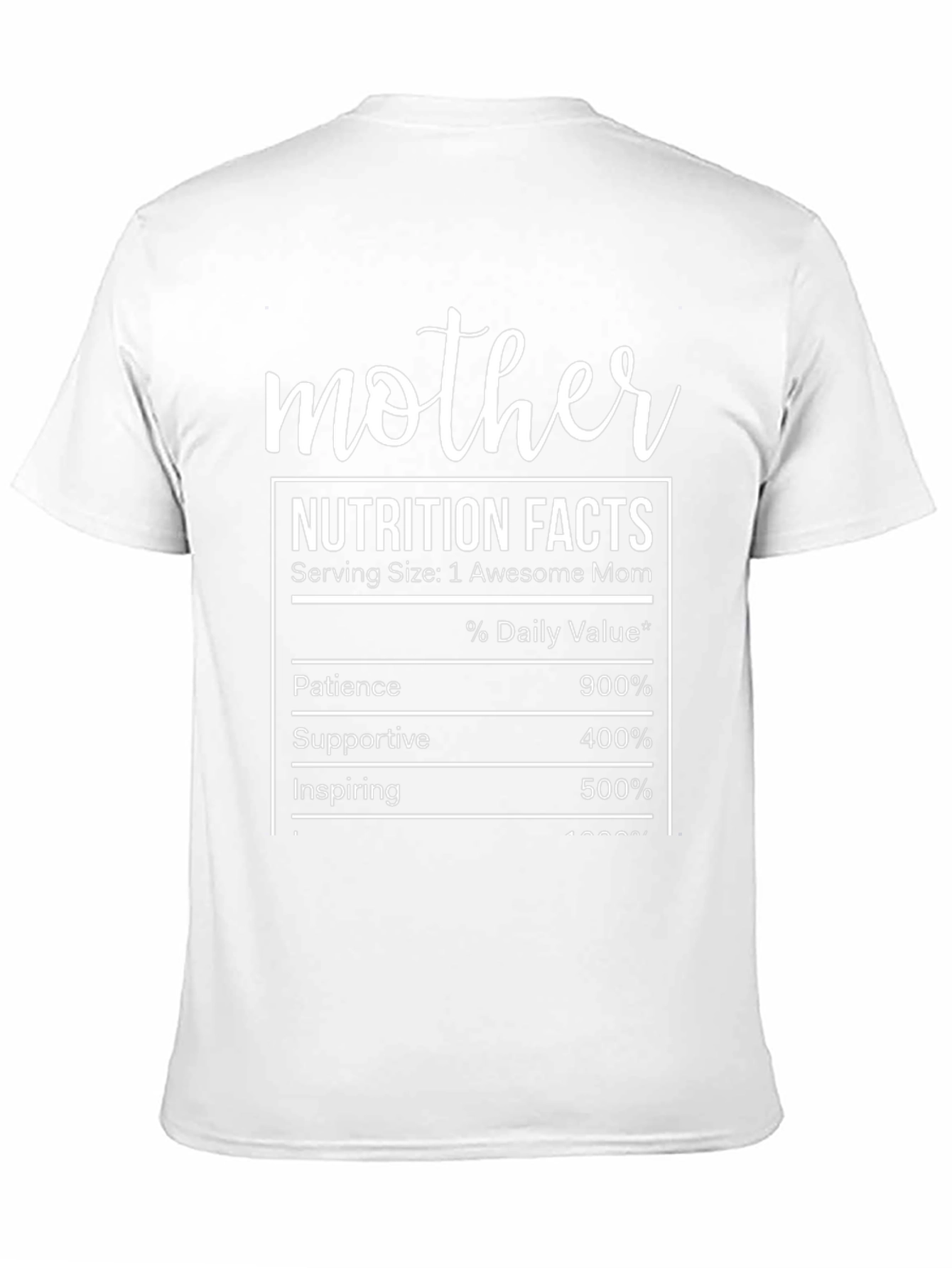 Mother Nutrition Facts Graphic T-Shirt