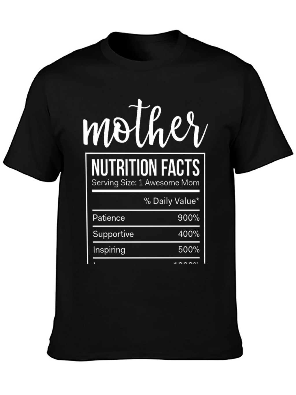 Mother Nutrition Facts Graphic T-Shirt