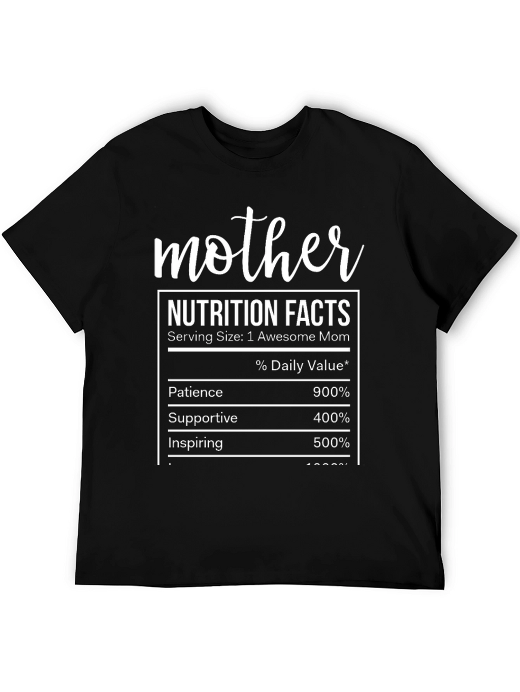 Mother Nutrition Facts Graphic T-Shirt