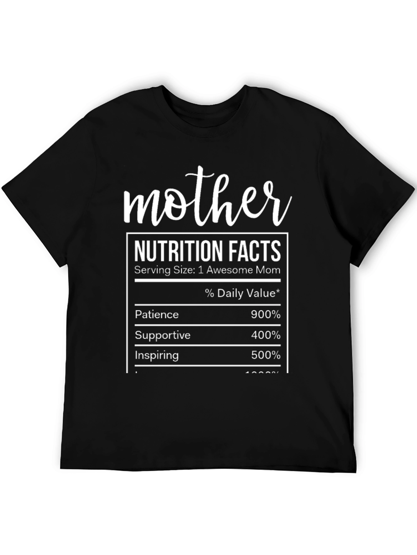 Mother Nutrition Facts Graphic T-Shirt