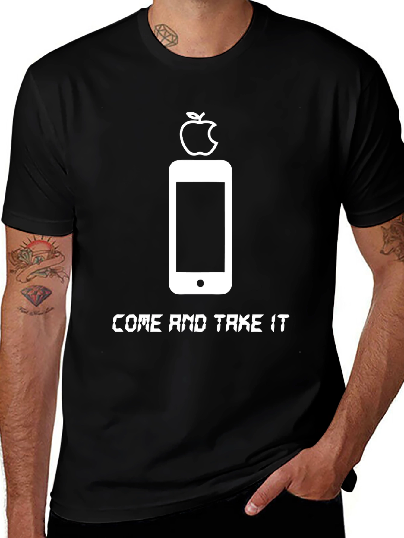 Come and Take It Apple iPhone Black T-Shirt