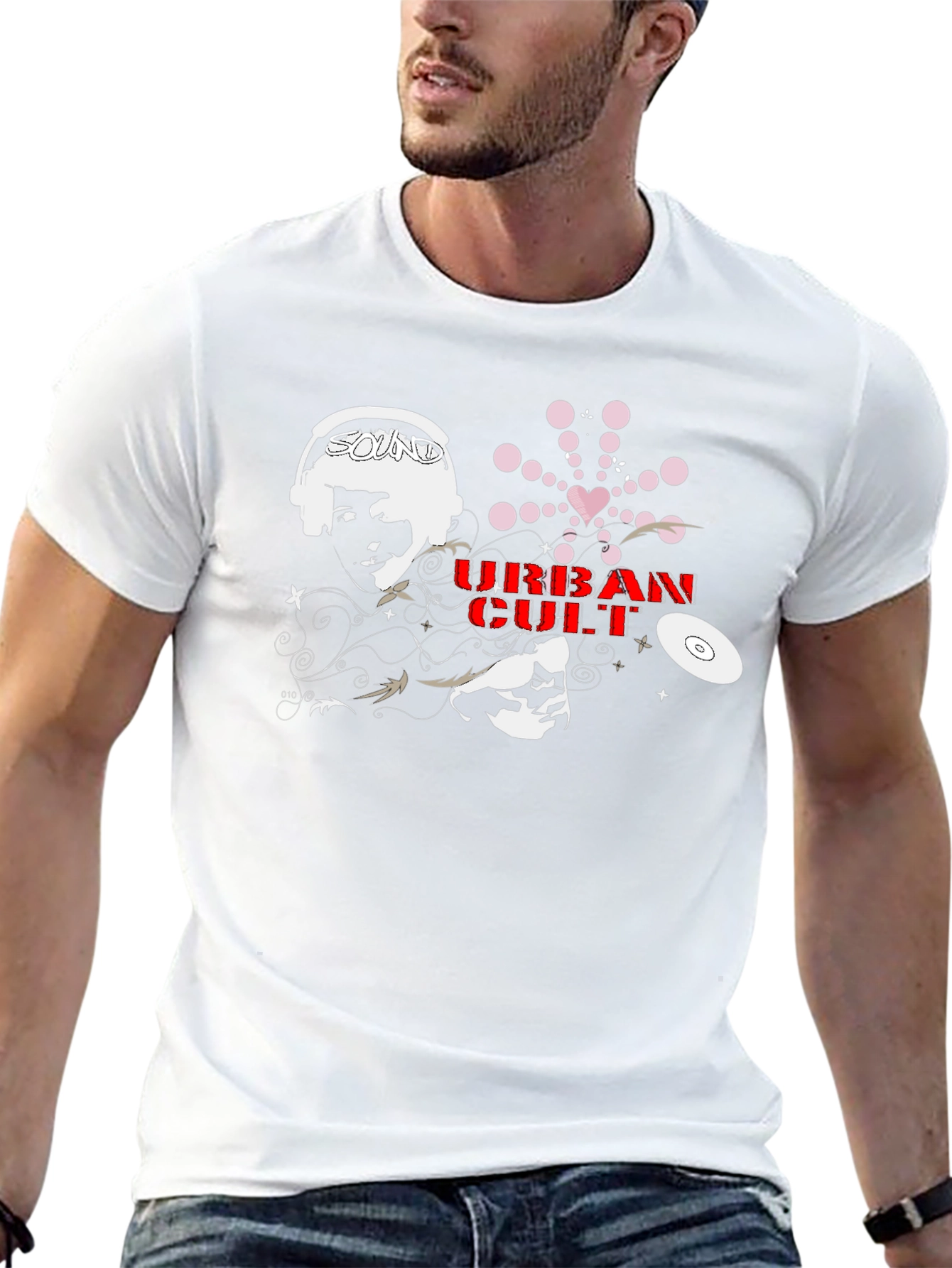 Urban Cult Graphic Tee - Black Cotton