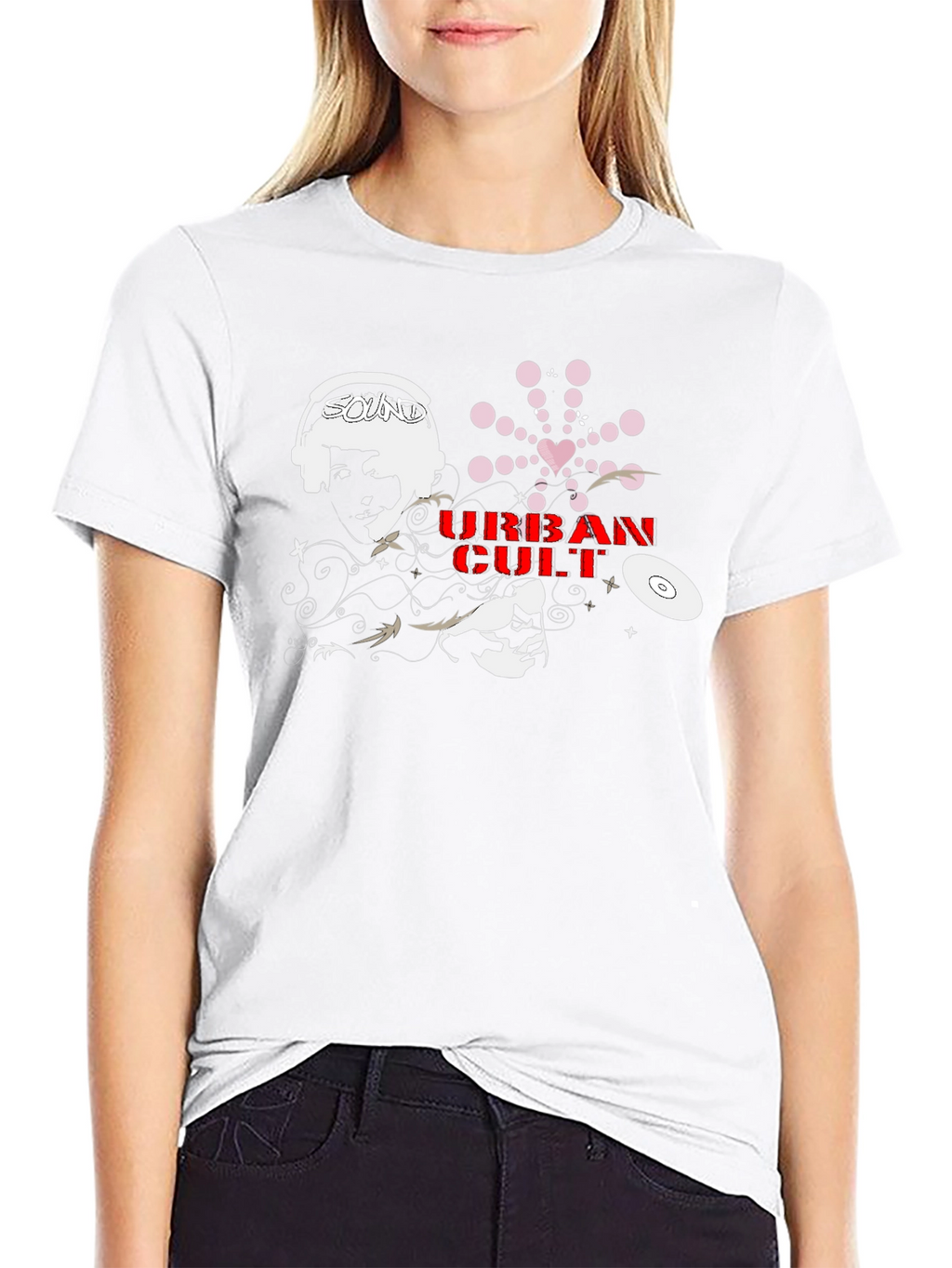 Urban Cult Graphic Tee - Black Cotton
