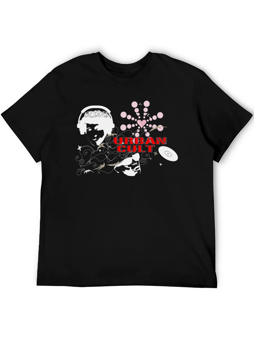 Urban Cult Graphic Tee - Black Cotton