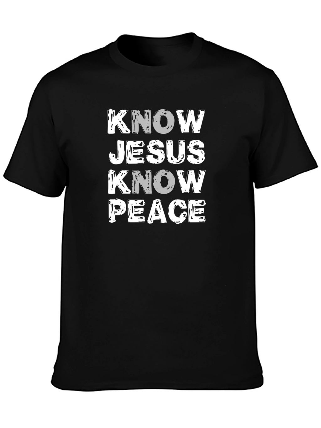 Know Jesus Know Peace Black Graphic Tee