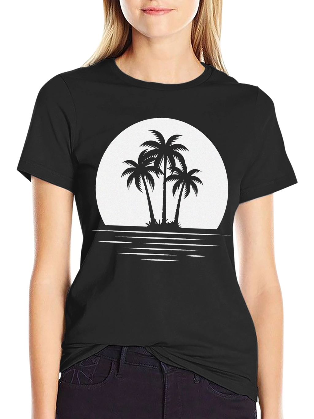 Palm Tree Sunset Graphic Tee