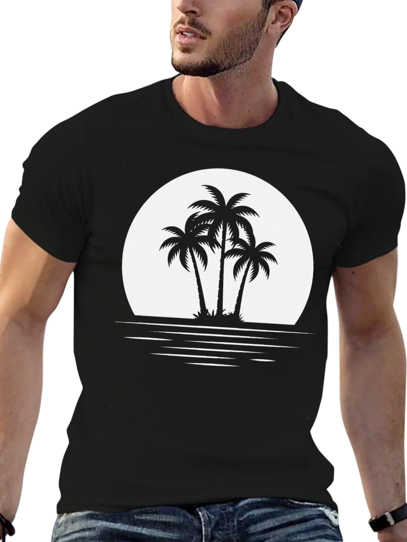 Palm Tree Sunset Graphic Tee