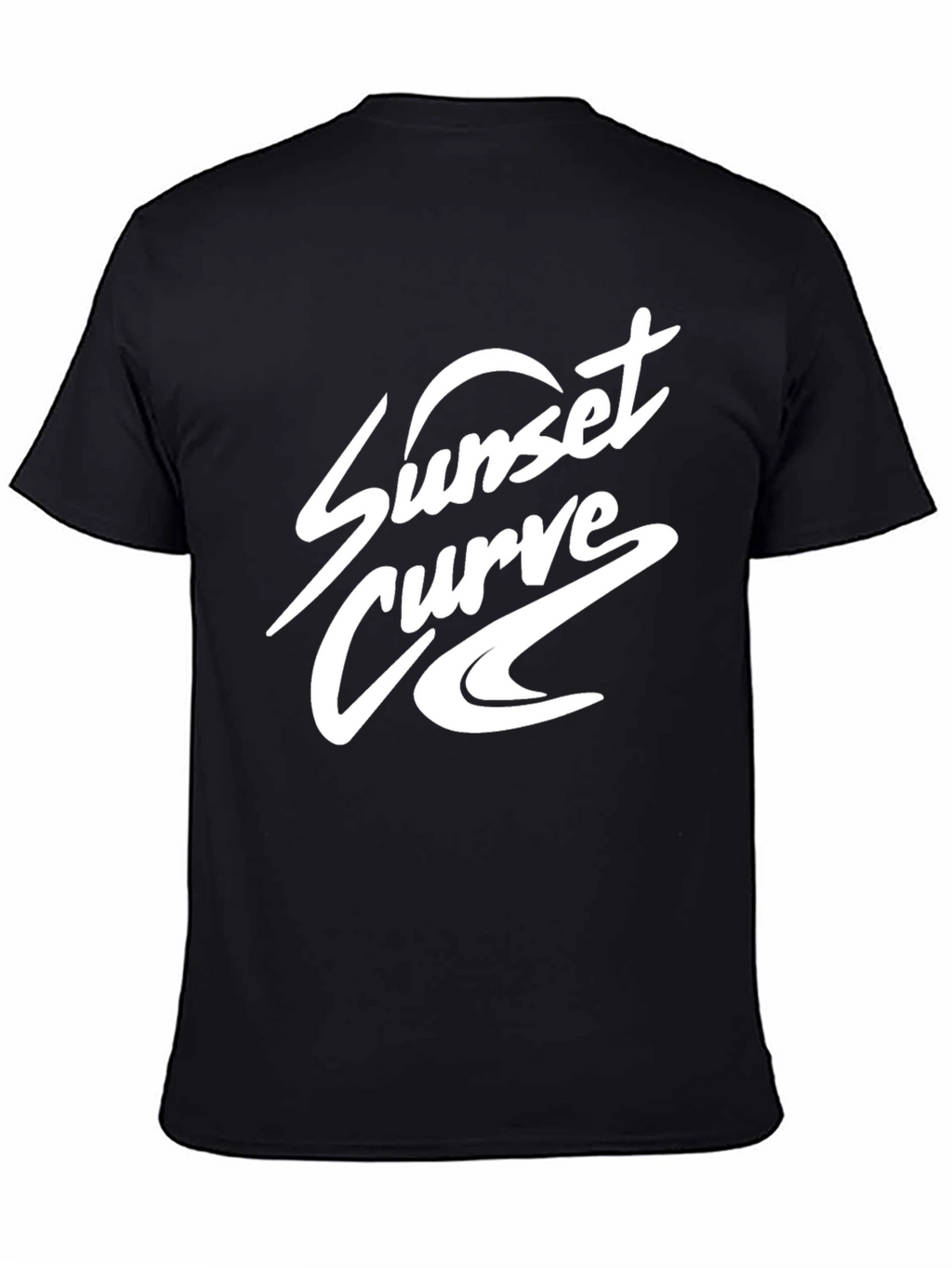 Sunset Curve Graphic Black T-Shirt