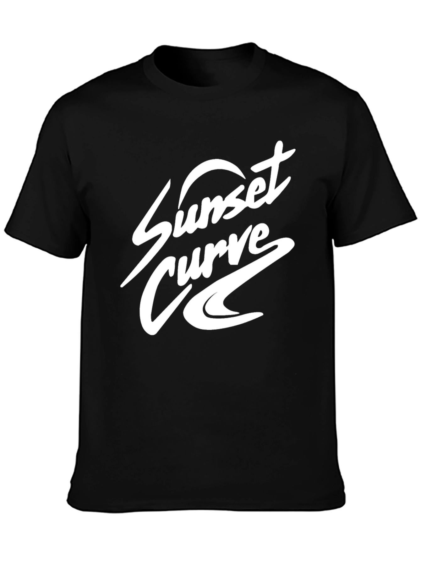 Sunset Curve Graphic Black T-Shirt