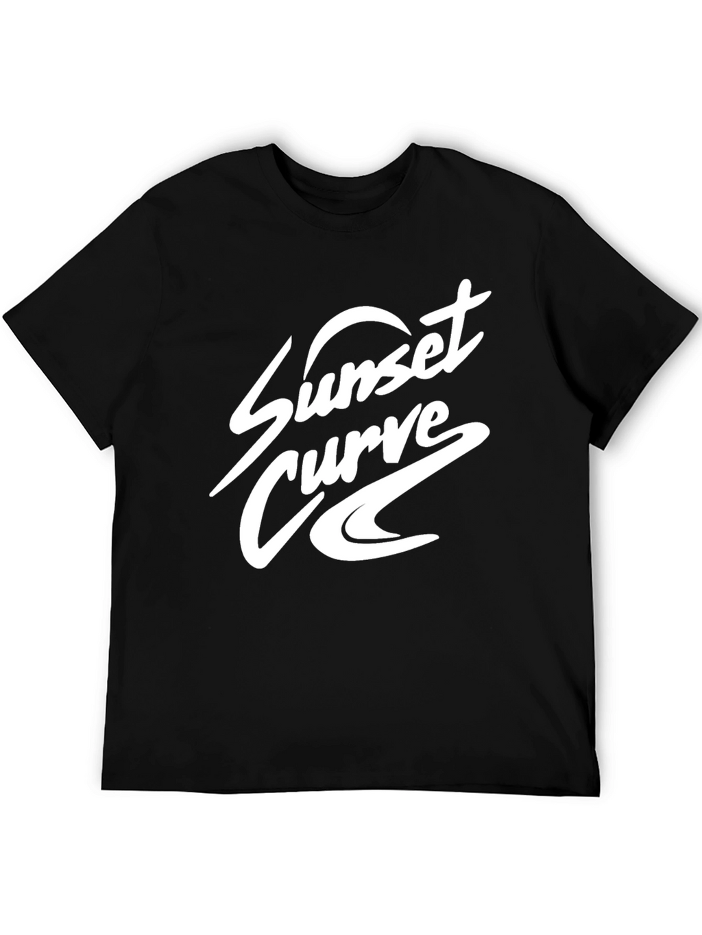 Sunset Curve Graphic Black T-Shirt