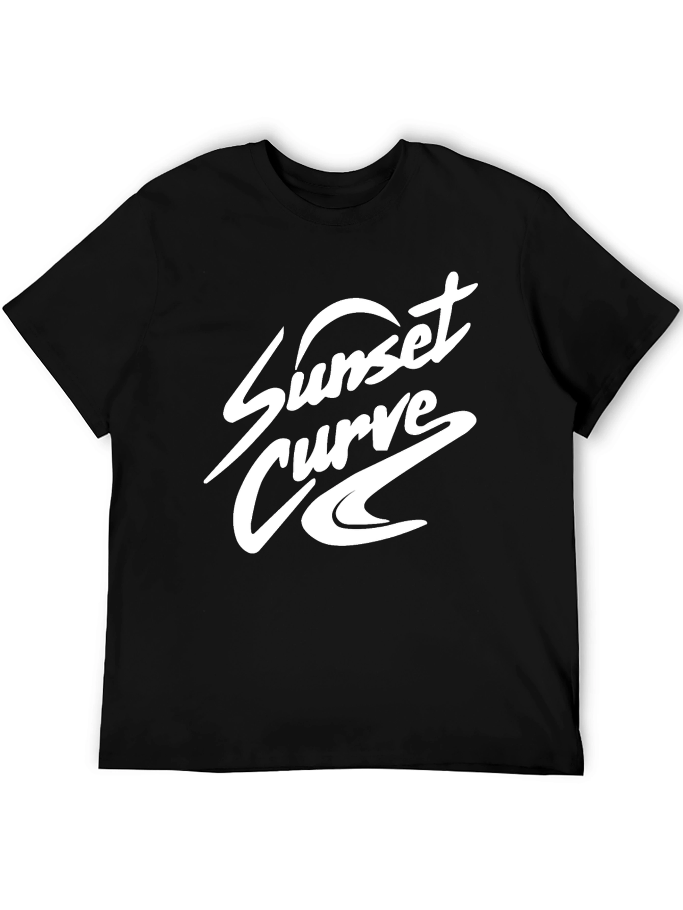 Sunset Curve Graphic Black T-Shirt