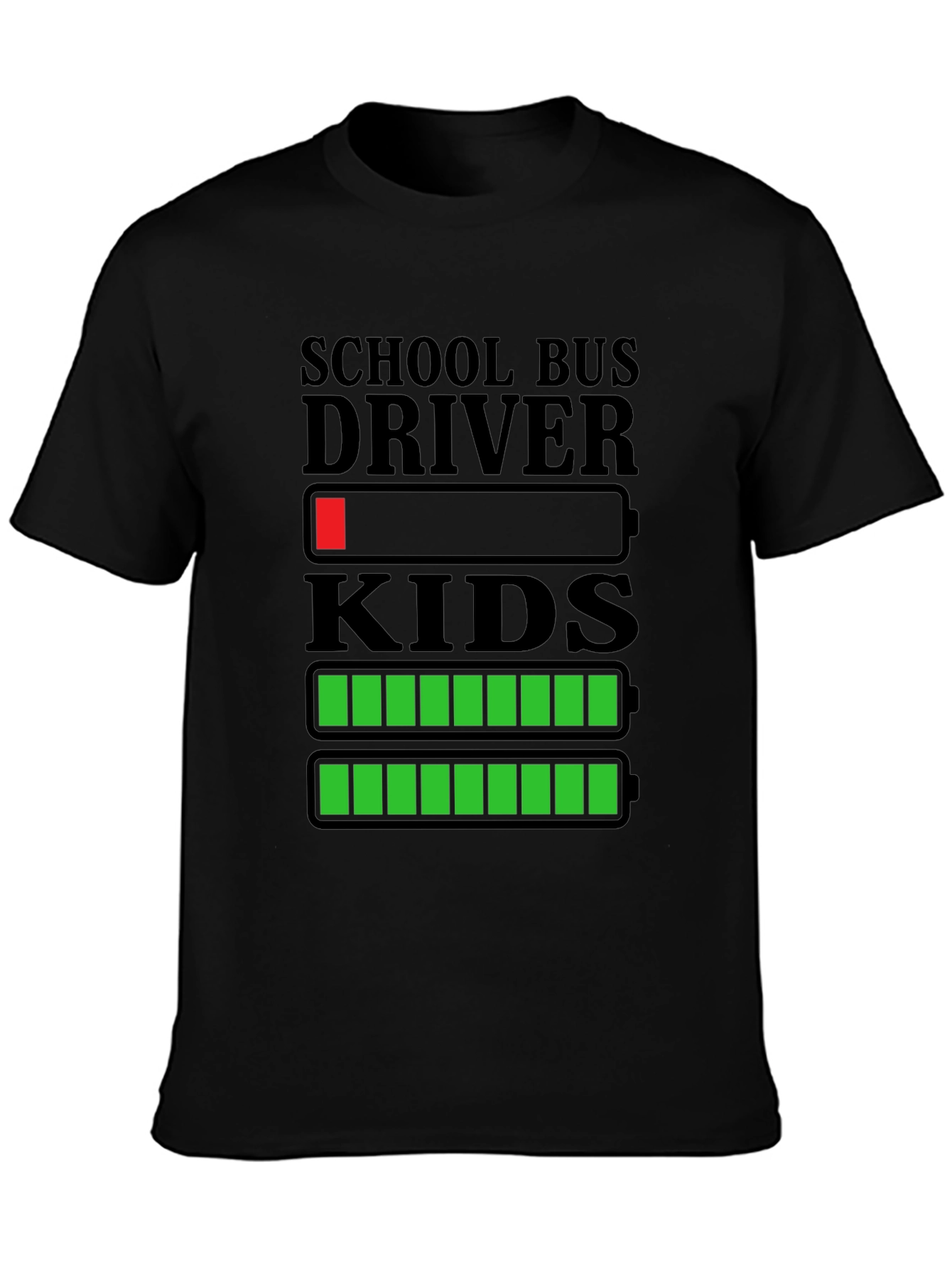 School Bus Driver T-Shirt - Battery Life Humor