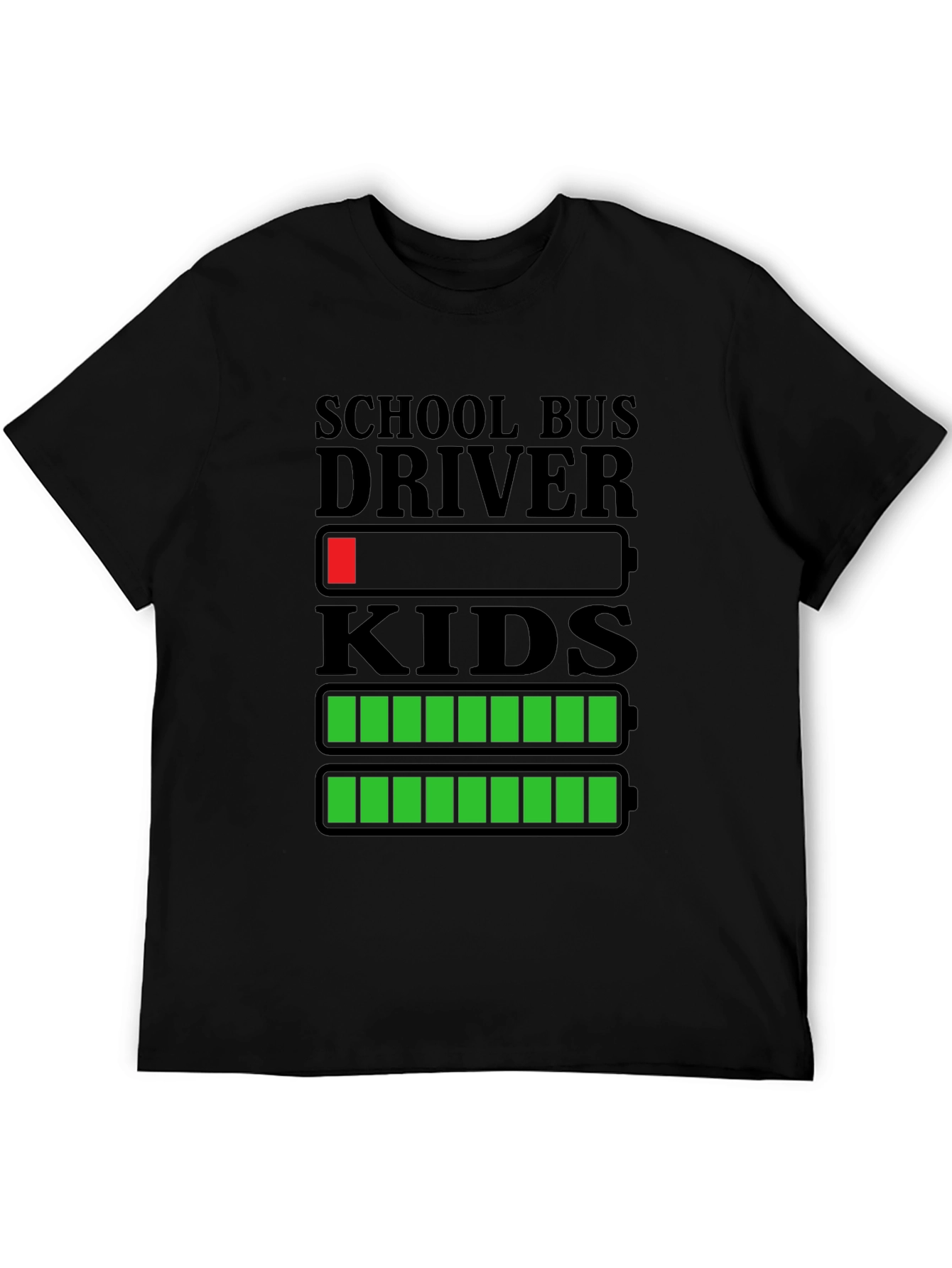 School Bus Driver T-Shirt - Battery Life Humor