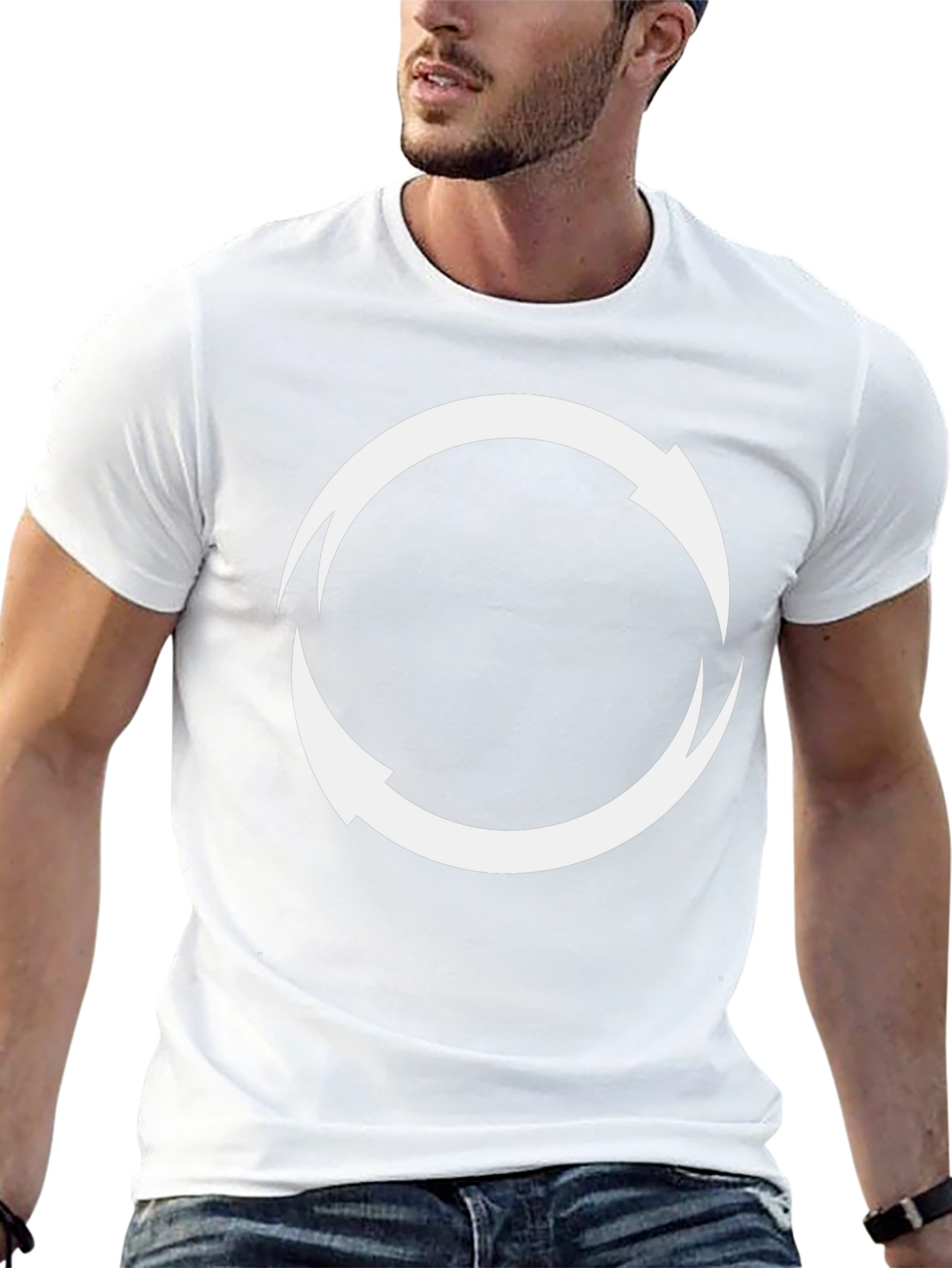 Circular Arrow Graphic Tee - Black