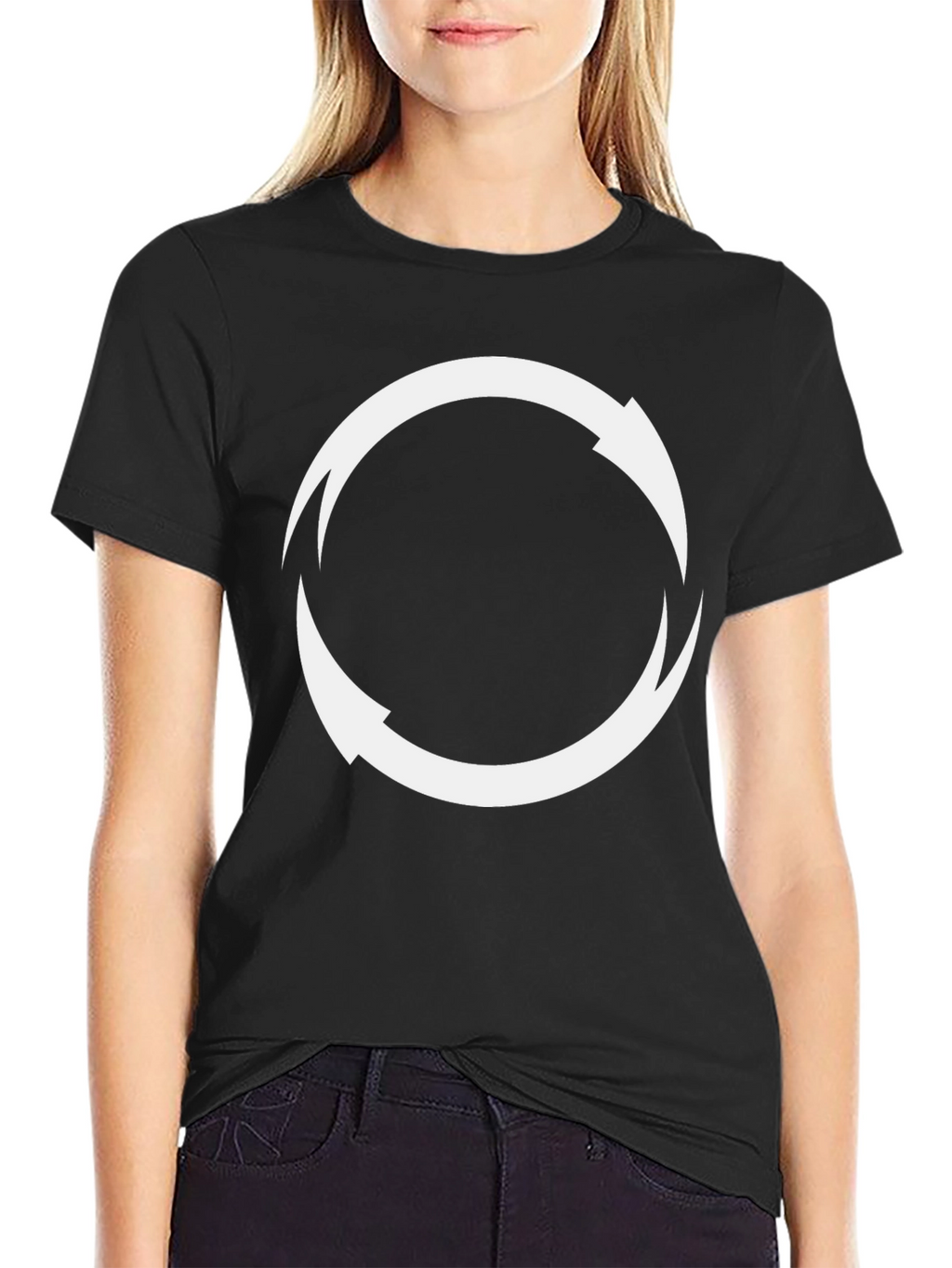 Circular Arrow Graphic Tee - Black